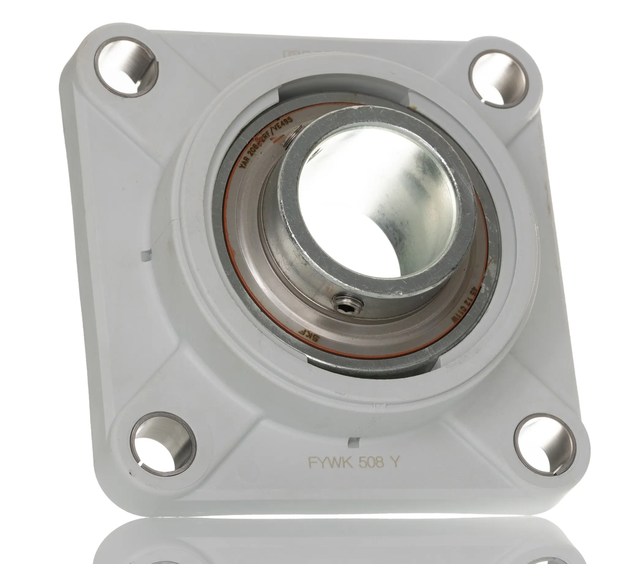 SKF 4-Loch Zylindrisch Flanschlager-Einheit aus Stahl, Innen-Ø 40 mm, 53.2 mm x 130 mm