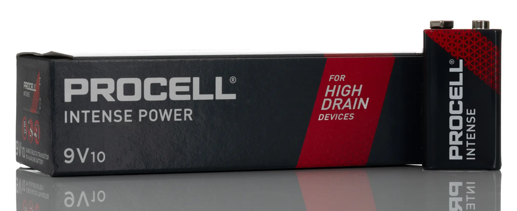 Duracell Intense PP3 Alkali 9V Batterie, 628mAh