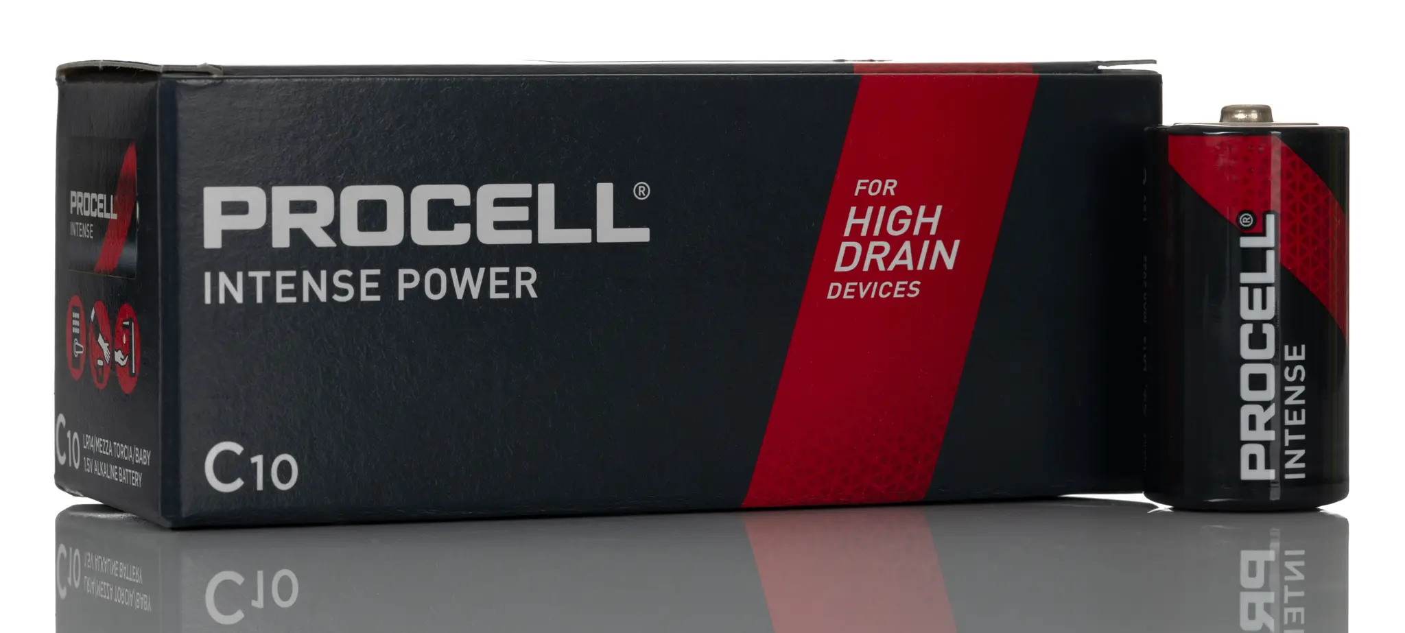 Produktfoto 1 von Duracell Procell Intense, LR14, Alkali, C Batterie, PX1400, 1.5V, 7.933Ah
