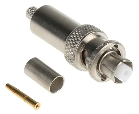 Produktfoto 1 von Radiall RP-SHV Stecker Koaxialsteckverbinder SHV-Steckverbinder, Kabel, 50 Ω Crimpbefestigung, Standard, Gerade
