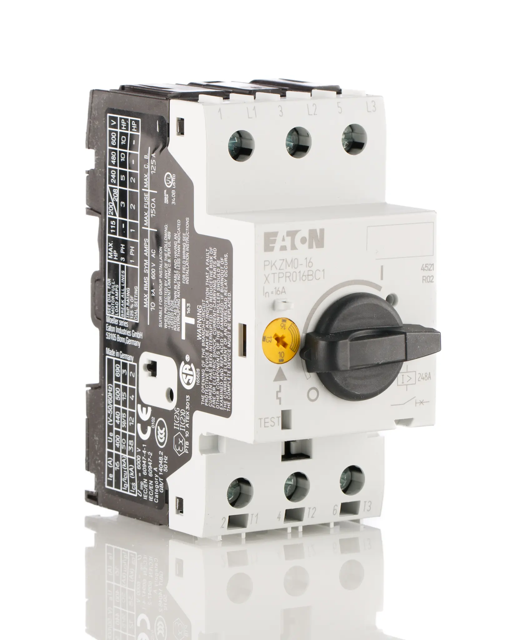 Produktfoto 1 von Eaton PKZM0 Motor Protective Circuit-Breakers Up → 32 A Motorschutzschalter, 10 → 16 A 690 V ac 93mm x