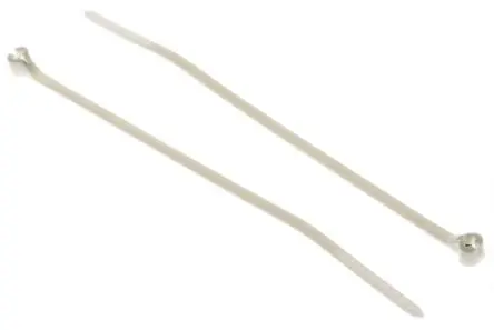Produktfoto 1 von Thomas & Betts Ty-Rap Nylon 6.6 Kabelbinder Nicht lösbar Weiß 2.3mm x 92 mm