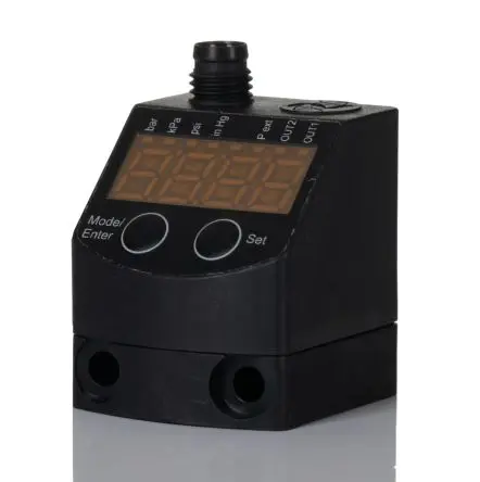 Produktfoto 1 von Norgren 54D Relativ Drucksensor 0 bar, Transistor 16 bar, für Flüssig, Gas