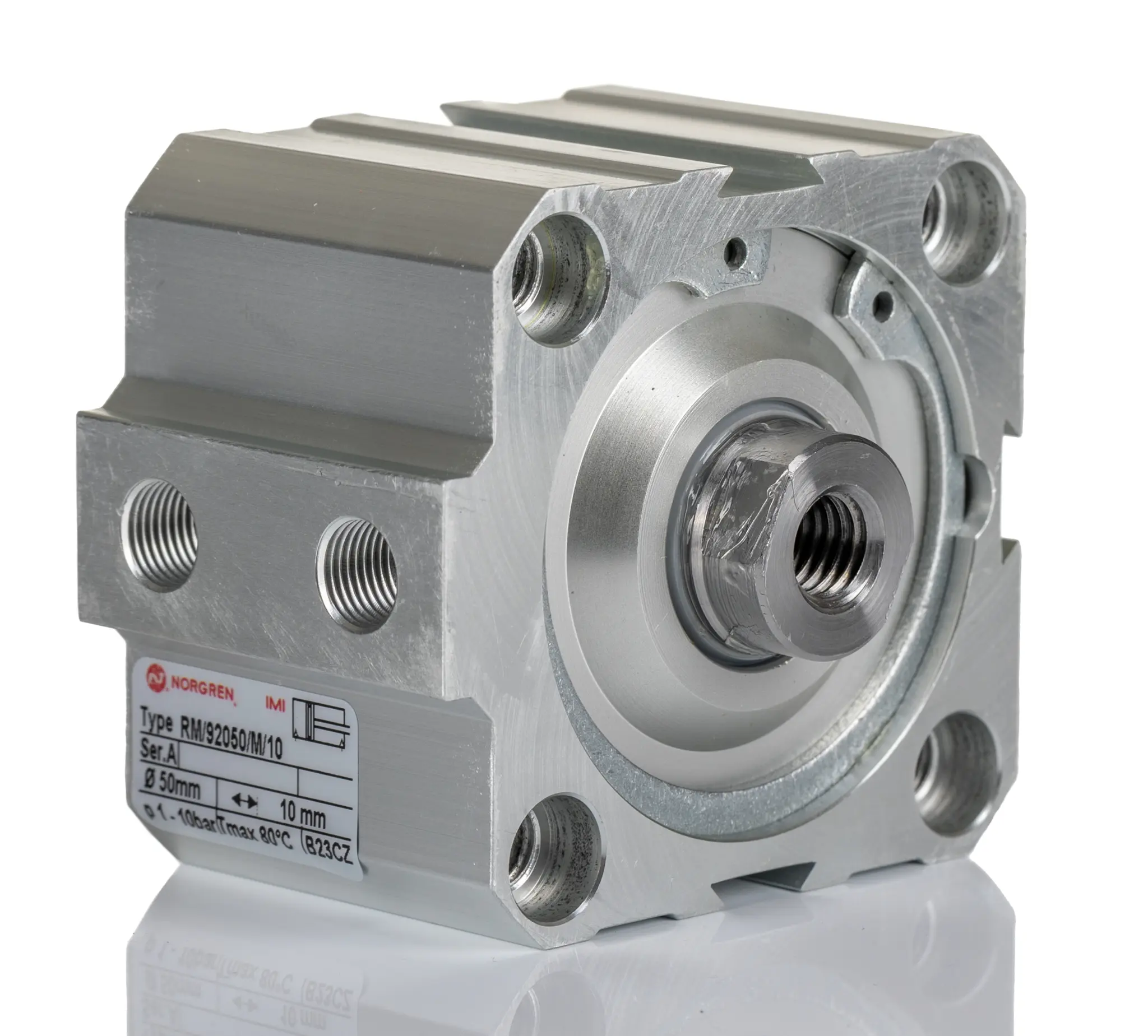 Produktfoto 1 von Norgren RM/92000/M Pneumatik-Kompaktzylinder 10 mm Doppeltwirkend, Bohrung Ø 50 mm, bis 10 bar