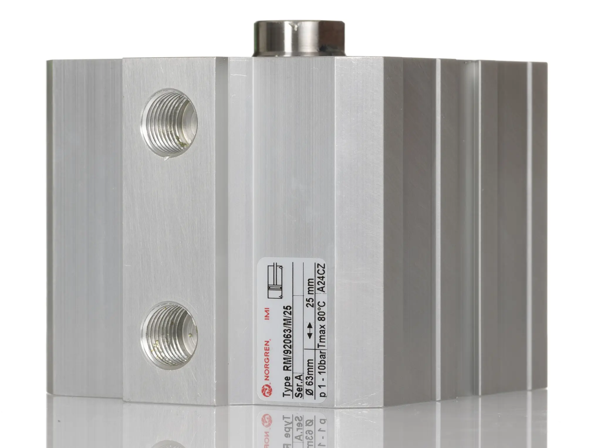 Produktfoto 1 von Norgren RM/92000/M Pneumatik-Kompaktzylinder 25 mm Doppeltwirkend, Bohrung Ø 63 mm, bis 10 bar