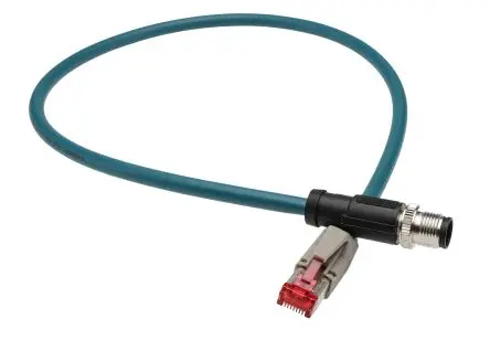 Produktfoto 1 von Phoenix Contact NBC Cat.5 Ethernet-Kabel, 500 mm, Blau 2 Abgeschirmt, Aussen ø 6.4 mm Außen-ø , Polyurethan