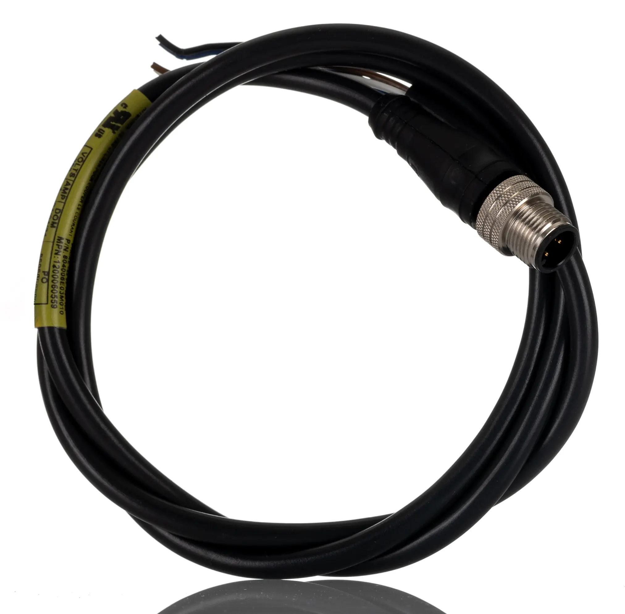 Produktfoto 1 von Molex 120006, 4-polig Sensor-Betätigungselementkabel, Gerade Stecker / Nicht abgeschlossen Stecker, Länge 1 m