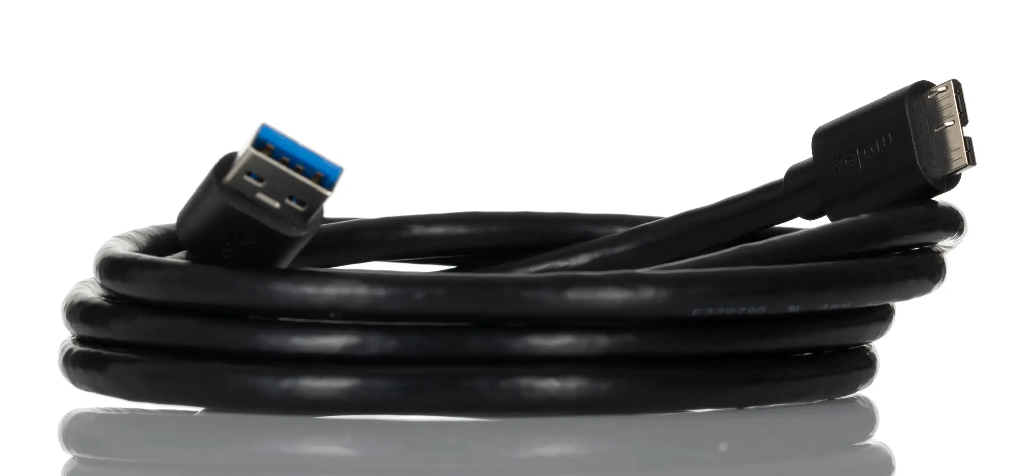 Produktfoto 1 von Molex 68789 USB-Kabel, USBA / Micro-USB B, 1.5m USB 3.0 Schwarz