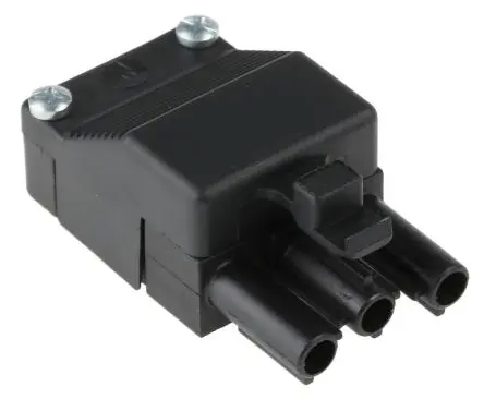 Produktfoto 1 von Wieland ST18 Beleuchtungssteckverbinder, Kabel Stecker, Anschluss, Schraubbefestigung 16A, Kontakte: 3 IP20, Schwarz,
