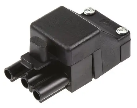 Produktfoto 1 von Wieland ST18 Beleuchtungssteckverbinder, Kabel Stecker, Anschluss, Schraubbefestigung 16A, Kontakte: 3 IP20, Schwarz,