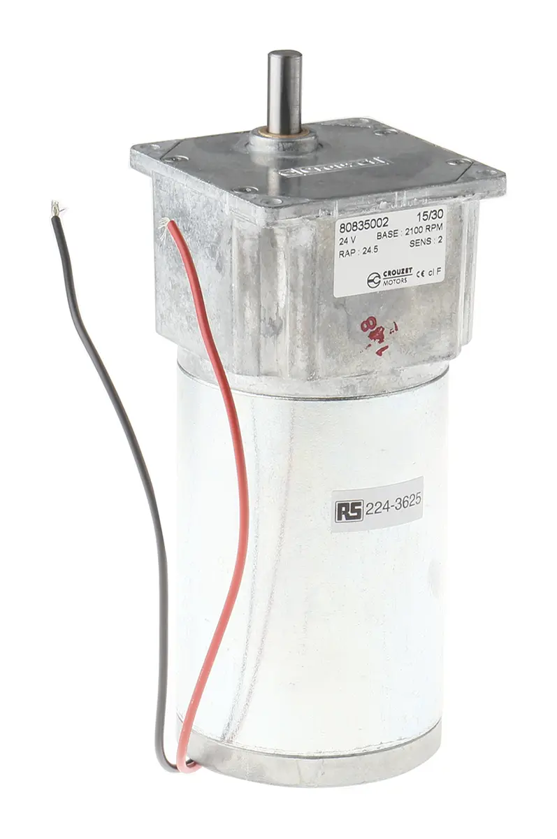 Produktfoto 1 von Crouzet Bürsten-Getriebemotor DC-Getriebemotor bis 5 Nm, 24 V dc, 12 V DC / 27 W, 73 rpm, Wellen-Ø 8 mm, 65.1 mm x 65.1