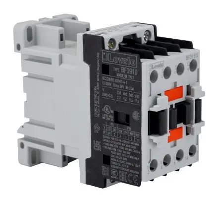 Produktfoto 1 von Lovato BF Schütz 24V dc-Spule, 3-polig, 690V / 9 A 7.5 kW 1 Schließer 1-Hilfskontakte