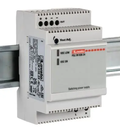 Produktfoto 1 von Lovato PSL DIN-Schienen Netzteil Geschalteter Modus 240V ac AC / 1.5 A 24V dc DC 36 W