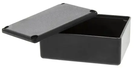 Produktfoto 1 von CAMDENBOSS ABS Vergussmassenbox Deckel, Schwarz, 54 mm 23 mm, 38 mm, Wandstärke 1.8 mm, IP40, IP30, -10 °C min., 60 °C