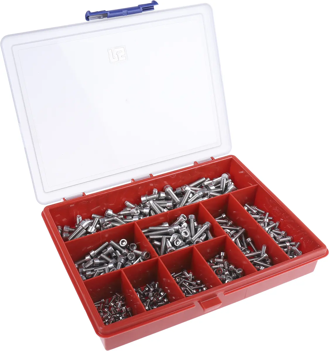 Produktfoto 1 von RS PRO Edelstahl Innensechskant Schrauben Sortiment Innensechskant x 25 mm x 6 mm, 545 Stück