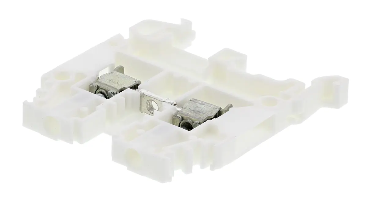 Produktfoto 1 von Entrelec SNA Anschlussklemmenblock DIN-Schiene 1 Weiß, 2.5 mm², 1000 V ac Schraubbefestigung