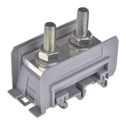 Produktfoto 1 von Entrelec SNA Anschlussklemmenblock DIN-Schiene 1 Grau, 70mm², 1000V ac Bolzen
