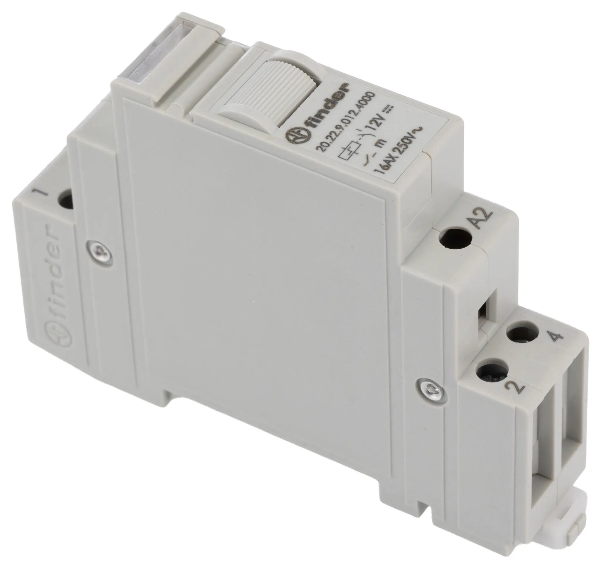 Produktfoto 1 von Finder 20 Stromstoßschalter modular 12V dc Spule DPST für DIN-Schienen 16A 6.5W