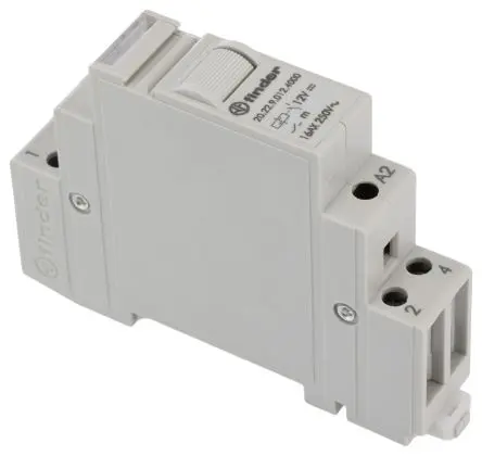 Produktfoto 1 von Finder 20 Leistungsrelais 12V dc Spule DPST DIN-Hutschiene 16A