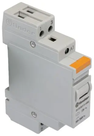 Produktfoto 1 von Finder 22 Relais ohne Verriegelung 12V ac Spule DPST DIN-Hutschiene 20A 115 Ω 1.25 W