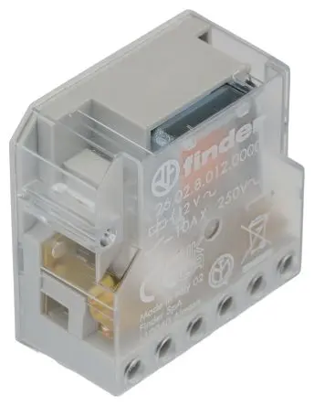 Produktfoto 1 von Finder 26 Relais ohne Verriegelung 12V ac Spule DPST Panel 10A 17 Ω 4.5 W