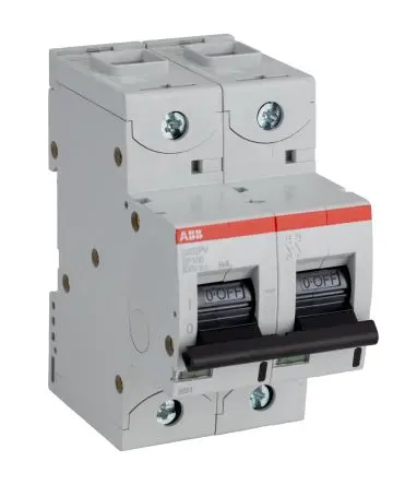 Produktfoto 1 von ABB S800PV Miniaturüberlastschalter Typ B, Pol 2-polig 100A, Abschaltvermögen 5 kA S800PV 800 V dc