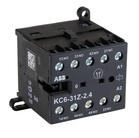 Produktfoto 1 von ABB KC6 Hilfsschütz 32V dc-Spule, 4-polig / 4 A 690V 2.4 W 3 Schließer, 1 Öffner 3-Hilfskontakte