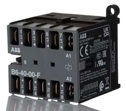 Produktfoto 1 von ABB B6 Schütz 220V, 240 V-Spule, 4-polig / 20 A 240V ac 4 kW 3 Schließer