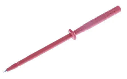Produktfoto 1 von Staubli Federbelastet 2 mm Prüfspitze Rot, Edelstahl Spitze 2 mm, 1kV 1A