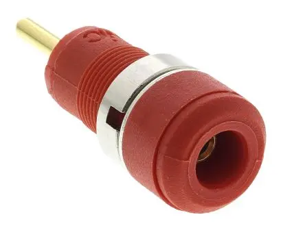 Produktfoto 1 von Staubli 2 mm Buchse Rot Buchse für Laborstecker, Kontakt Gold, 600V 10A Lot