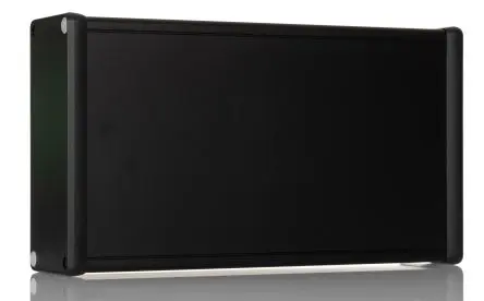 Produktfoto 1 von Hammond 1455Q2202; Gehäuse; Aluminium-Strangpressprofil; Schwarz IP54 Breite 125 mm Höhe 52 mm Länge 220 mm