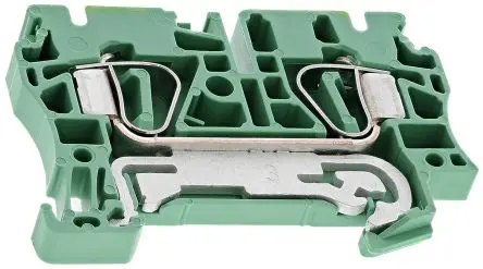 Produktfoto 1 von Weidmüller Schutzleiterklemme, ZPE4 DIN-Schiene, 2-polig, 10AWG, 26 AWG, 4mm² Klemme, Grün Wemid