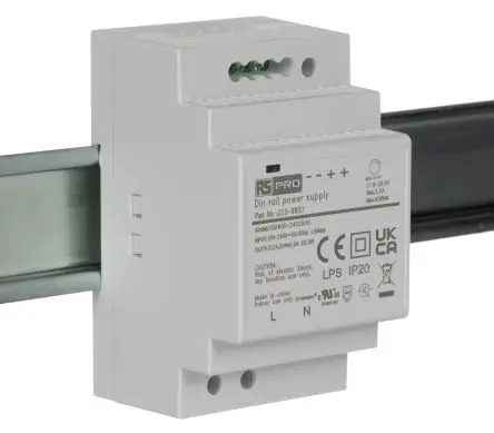 Produktfoto 1 von RS PRO 56YSD60S DIN-Schienen Netzteil Schaltnetzteile 264V ac / 2.5 A 24V dc 60 W