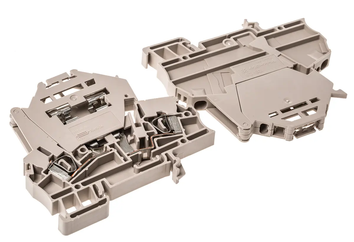 Weidmüller ZSI Reihenklemme mit Sicherungshalter 1 Beige, 2.5 mm², 500 V Klemme Abgesichert