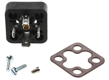 Produktfoto 1 von Hirschmann GSA DIN 43650 Ventilsteckverbinder DIN 43650 A 3+E Stecker / 40V ac Schraubanschlussklemme, Schwarz