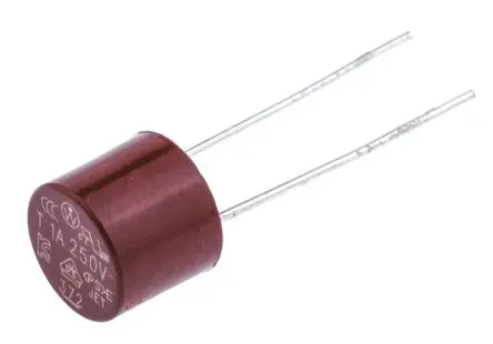 Produktfoto 1 von Wickmann Nicht zurücksetzbare Sicherung 1A Radial 250V ac Nylon T 18.8 mm 18.8 mm 8mm 8 mm