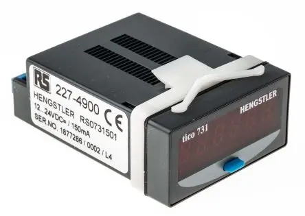 Produktfoto 1 von Hengstler TICO 731 Zähler Aufwärts Zähler LED-Display Automatisch und manuell 6-stellig 24V dc, Impuls, max. 7.5 kHz