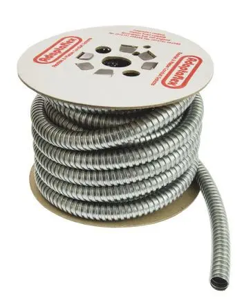 Produktfoto 1 von Adaptaflex S Kabelrohr Unbeschichtet Galvanisierter Stahl, Ø 25 mm nom., Grau x 10 m IP40