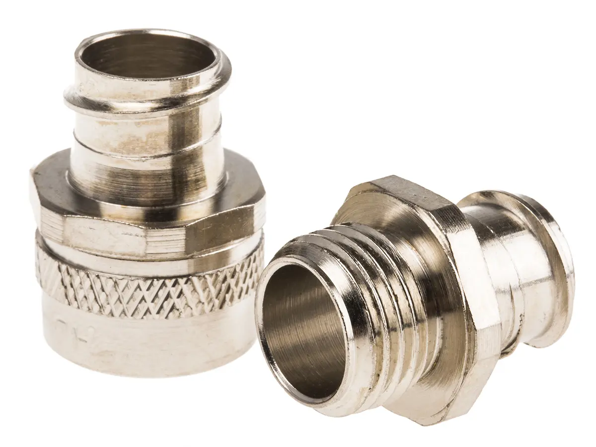 Produktfoto 1 von Adaptaflex S Messing Kabelrohr Befestigung Kabelrohr M16 16 mm Silber Nickel-Finish IP40