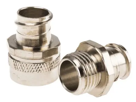 Produktfoto 1 von Adaptaflex S Messing Kabelrohr Befestigung Kabelrohr M16 16 mm Silber Nickel-Finish IP40