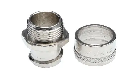 Produktfoto 1 von Adaptaflex S Messing Kabelrohr Befestigung Kabelrohr M25 25 mm Silber Nickel-Finish IP40