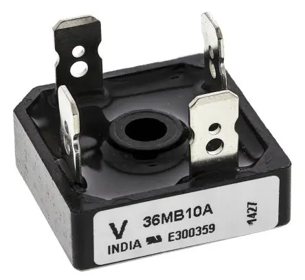Produktfoto 1 von Vishay Brückengleichrichter 100 V 155 A Schraubanschlussklemme 1.3 V D-34 Einfach 4-Pin 10 μA