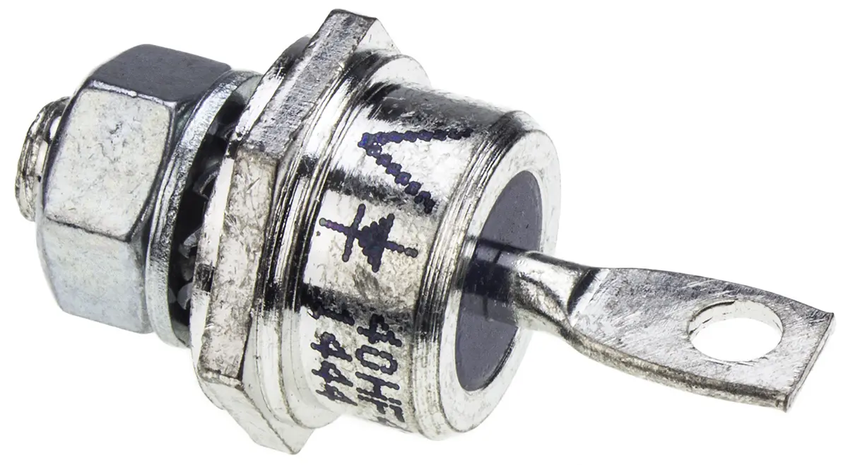 Produktfoto 1 von Vishay VS-40HF Schraubanschlussklemme Diode Wechselnd Kathoden-Bolzen, 400 V / 40 A, 2-Pin DO-203AB