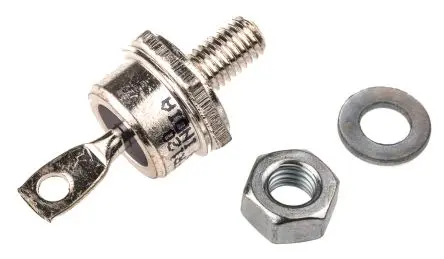 Produktfoto 1 von Vishay VS-40HF Schraubanschlussklemme Diode Wechselnd Anoden-Bolzen, 1200 V / 40 A, 2-Pin DO-203AB