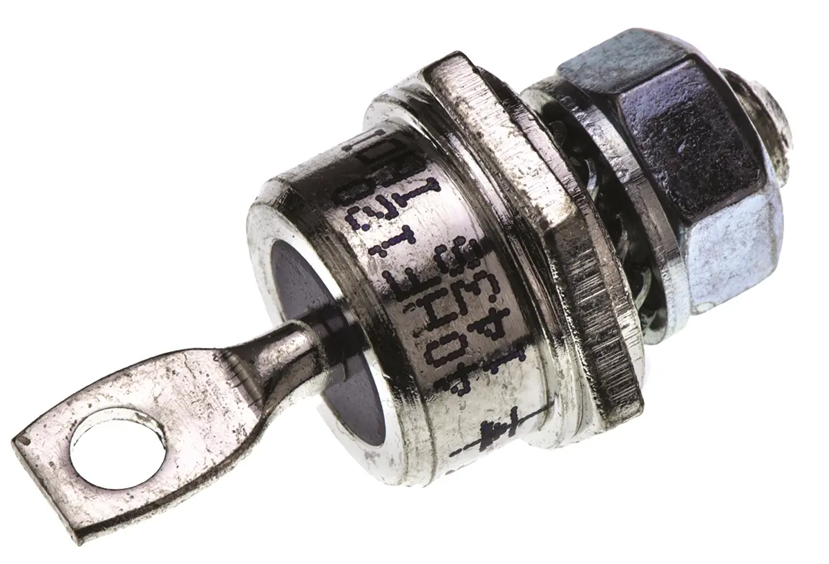 Produktfoto 1 von Vishay VS-40HF Schraubanschlussklemme Diode Wechselnd Kathoden-Bolzen, 1200 V / 40 A, 2-Pin DO-203AB
