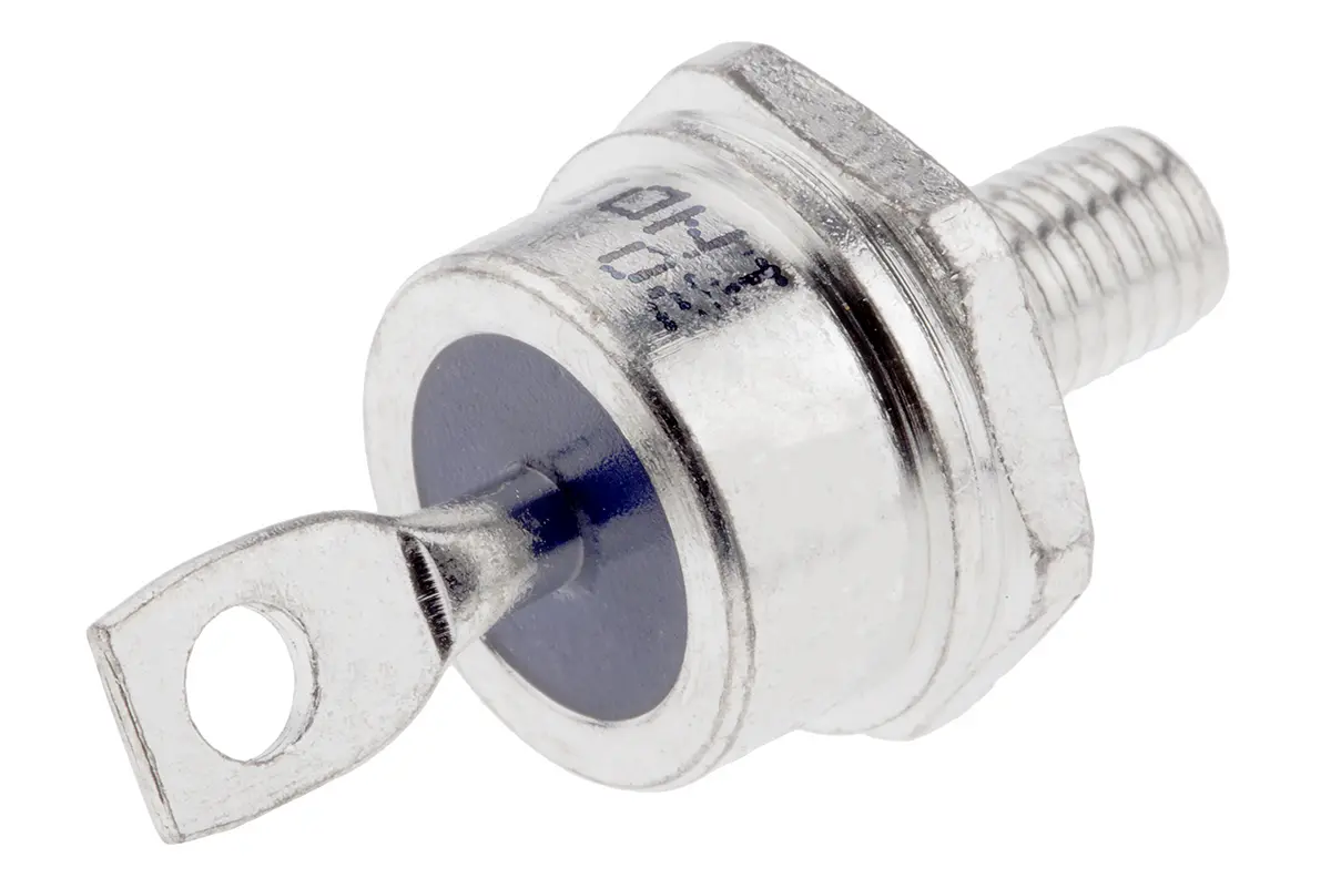 Produktfoto 1 von Vishay VS-85HF Schraubanschlussklemme Diode Wechselnd Kathoden-Bolzen, 1200 V / 85 A, 2-Pin DO-203AB