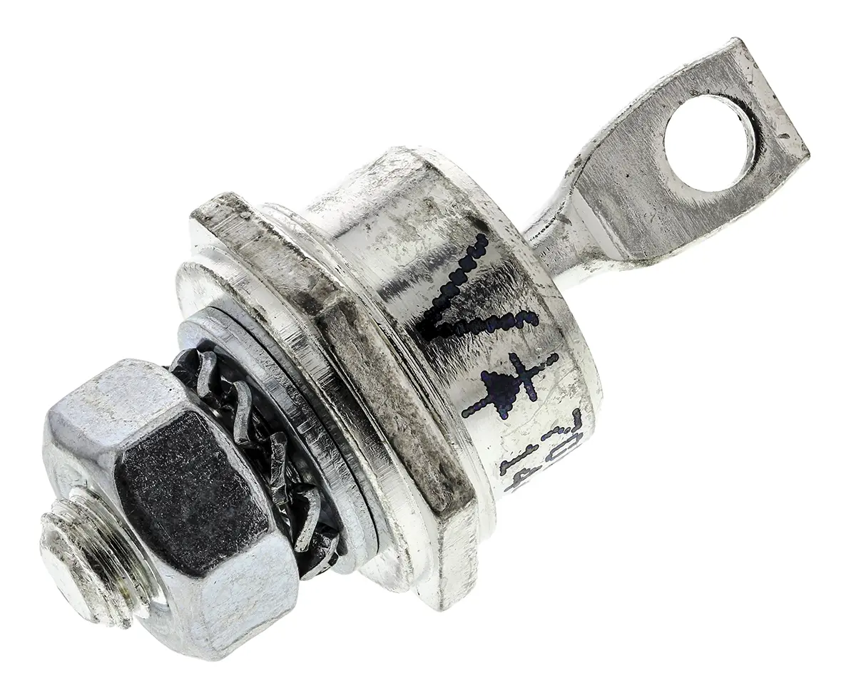 Produktfoto 1 von Vishay VS-70HF Schraubanschlussklemme Diode Wechselnd Anoden-Bolzen, 1200 V / 70 A, 2-Pin DO-203AB