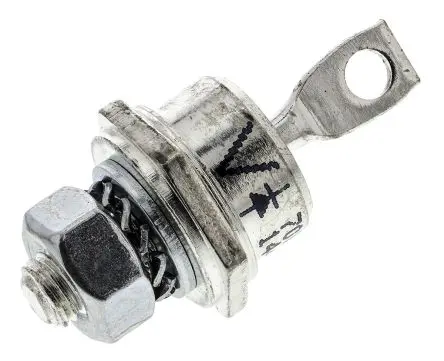 Produktfoto 1 von Vishay VS-70HF Schraubanschlussklemme Diode Wechselnd Anoden-Bolzen, 1200 V / 70 A, 2-Pin DO-203AB