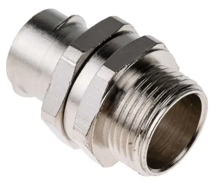 Produktfoto 1 von Adaptaflex S Messing Kabelrohr Befestigung M20 20 mm Silber Nickel-Finish IP40