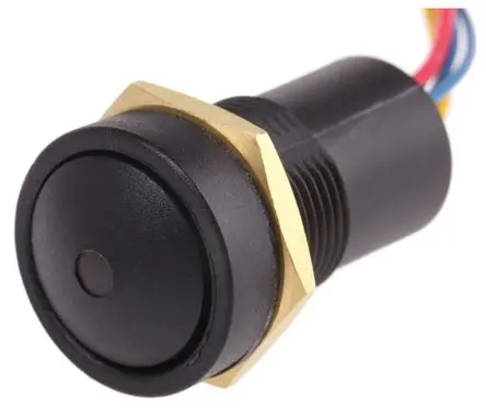 Produktfoto 1 von ITW 49-59 Druckschalter Grün Beleuchtet Tastend Panel Ø 16 mm, SPST / 10A 50 V dc 250 V ac, IP67